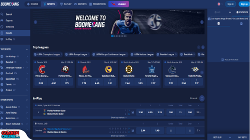 BoomerangBet Casino sport