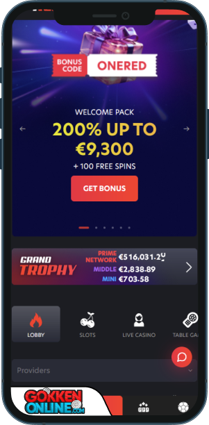 1Red Casino Mobiele app