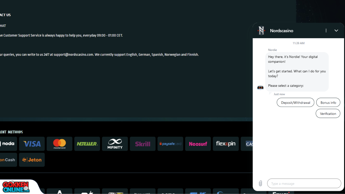 Nords Casino Klantenservice