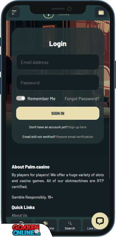 Palm Casino Inloggen