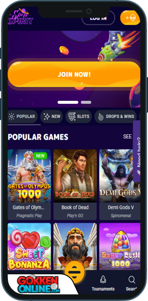 SpinSpirit Casino Mobiele app