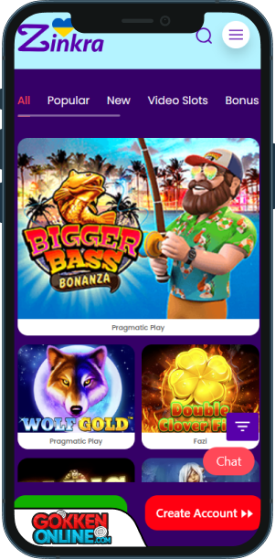 Zinkra Casino Mobiele app