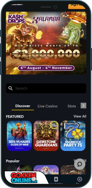 Instant Casino Mobiele app