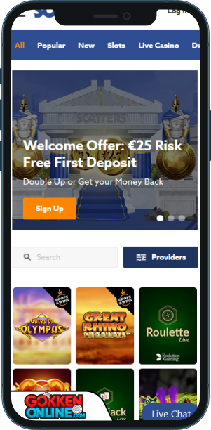 Scatters Casino Mobiele app