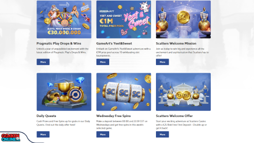 Scatters Casino bonus