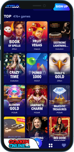 SkySlots Casino Mobiele app