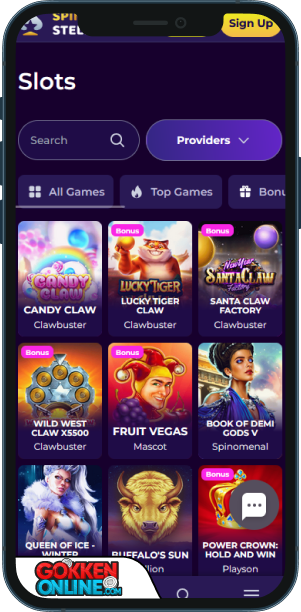 Spinstellar Casino Mobiele app