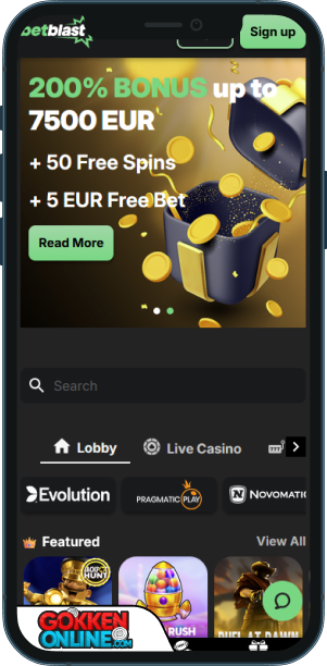 BetBlast Casino Mobiele app